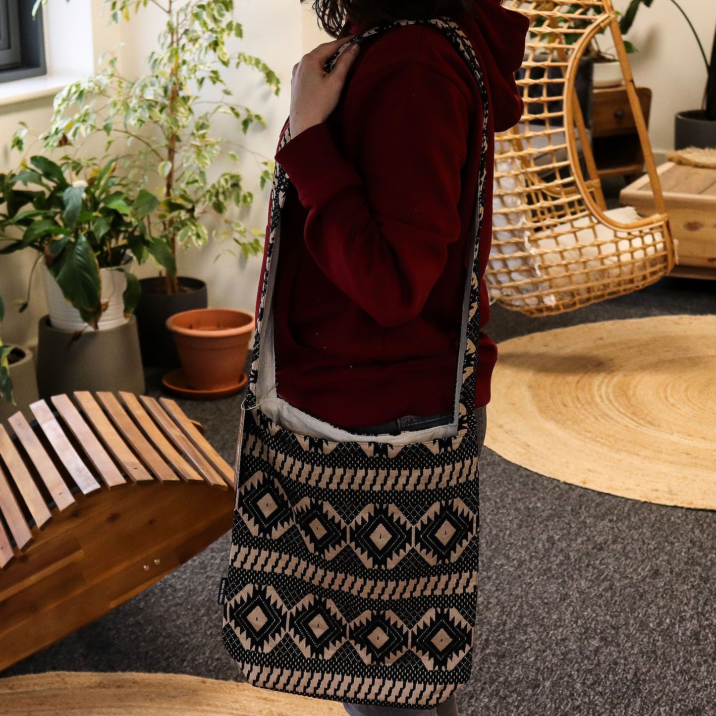 Bolsos Jacquard Naturales – Telar del Desierto – Bolso Tote Nómada