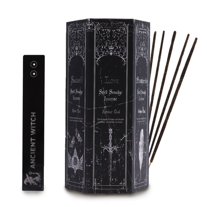 Encens en forme de pyramide - Coffret de 5 senteurs et anciens sorts de sorcières
