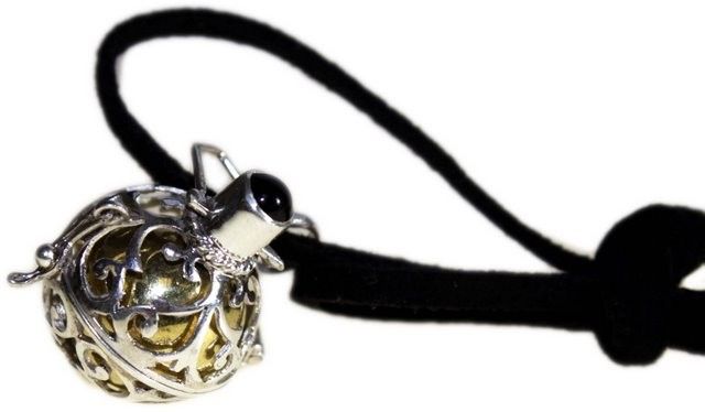 Silberner Glockenengel - Nacht - 18mm