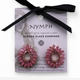 Boucles d'oreilles créoles en verre vintage rose tendre