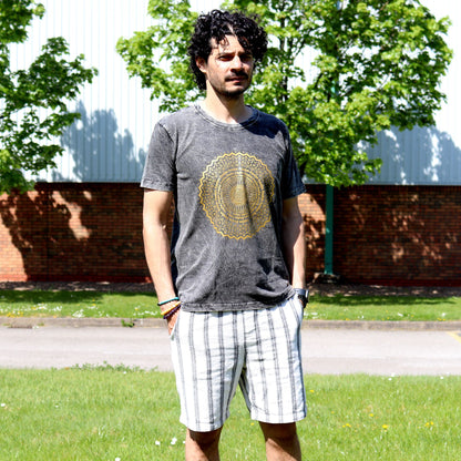 T-shirt Nomad Sari Medium - Mandala - Gris foncé