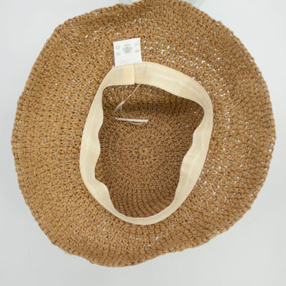 Nomad Sari Chapeau de paille à bord flexible pour le soleil - Café et Daiseys