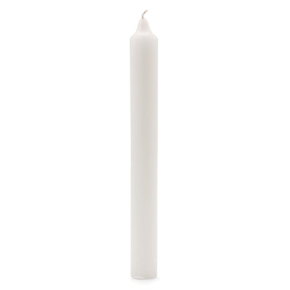 10 x Velas a Granel de Color Sólido - Blanco Rústico - Paquete de 10