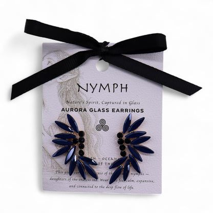 Azul Real - Vidrio Vintage - Hadas - Pendientes