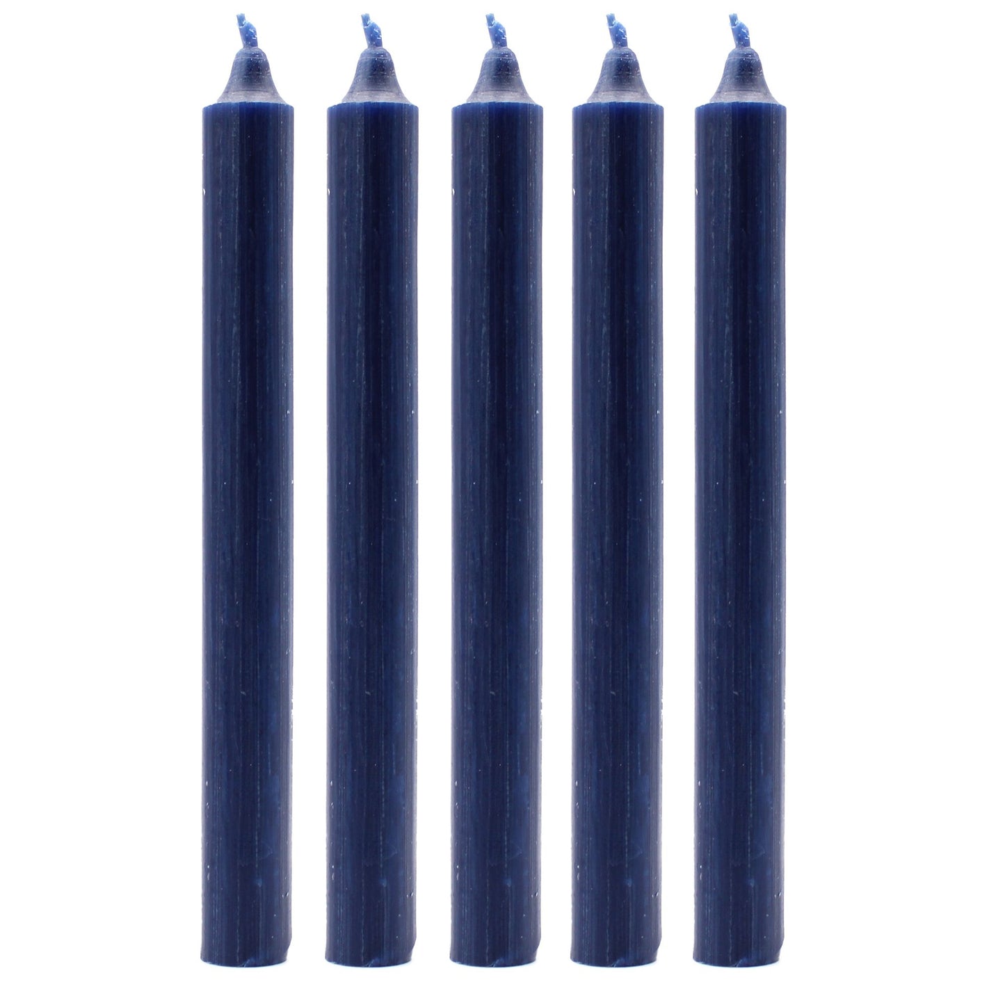 10 x Velas a granel de color sólido - Azul marino rústico - Paquete de 10