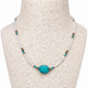 Colgante de cuentas de howlita nepalí y turquesa - collar (42 cm)