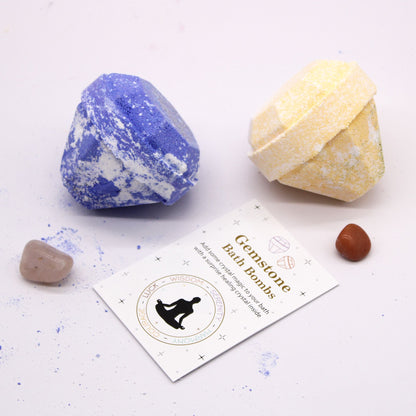 Bomba de Baño de Piedras Preciosas - Blanca y Dorada