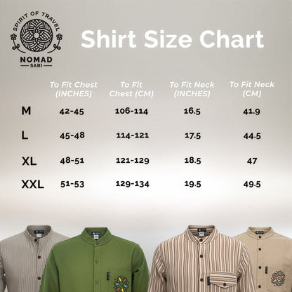 Nomad Sari Camisa de abuelo - Marrón beige - Mediano