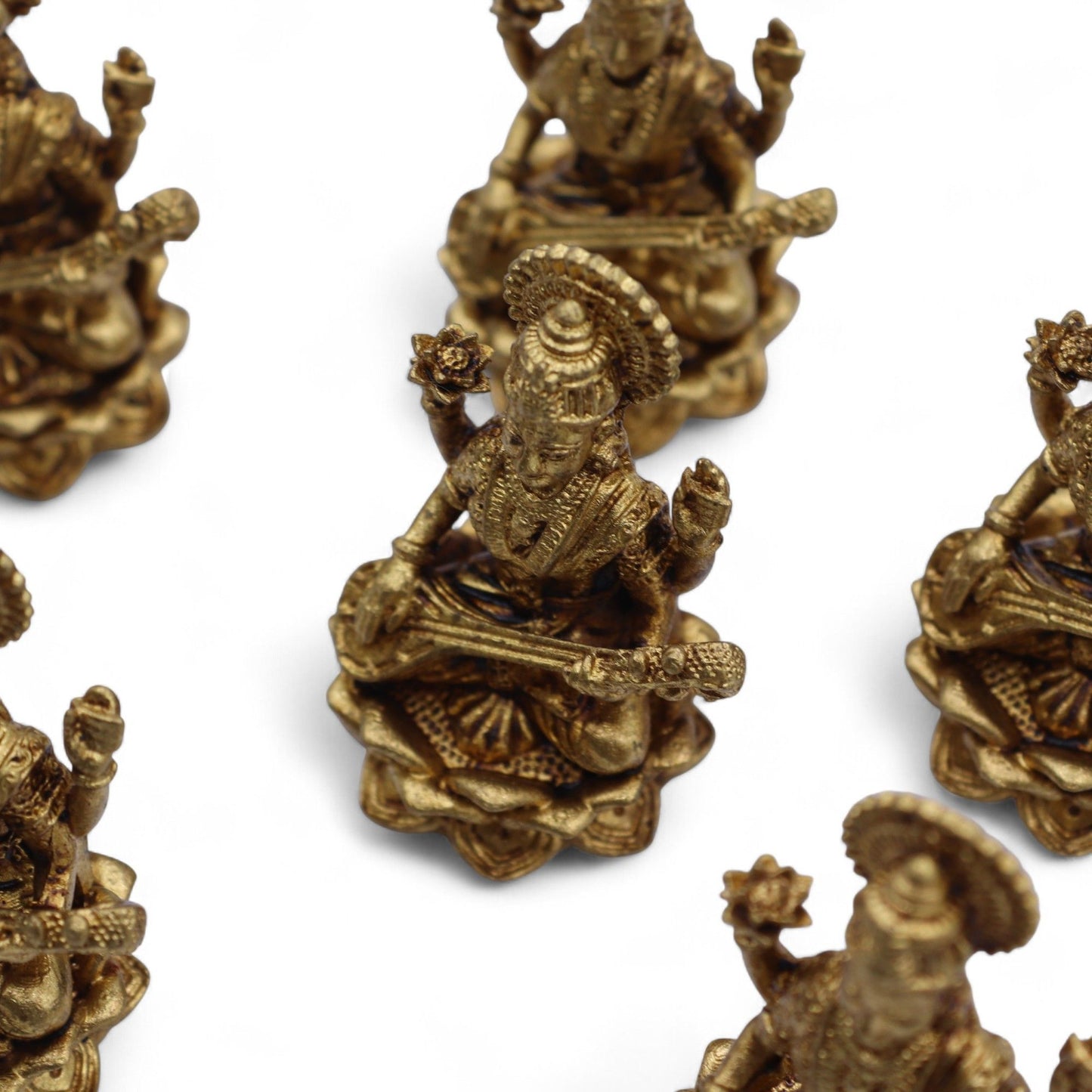 Miniaturgötter aus Messing – Sarswati (22 g) – 34 mm