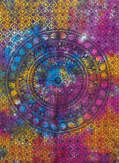 Arte Pared Algodón Mandala Elefante