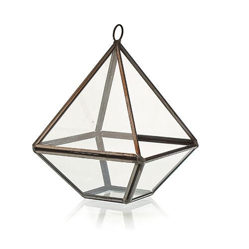 Terrario Vidrio Pequeño Diamante