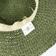 Chapeau de soleil souple en paille Nomad Sari - vert mousse