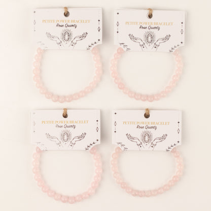 Pulsera de Poder Pequeña (17 cm x 6 mm) - Cuarzo Rosa