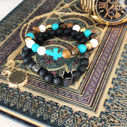 Pulsera Casco Caballero Piedra Lava