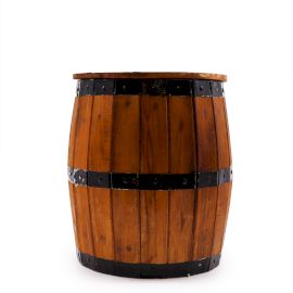 Tabouret et porte-parapluie en forme de tonneau de bière - Naturel