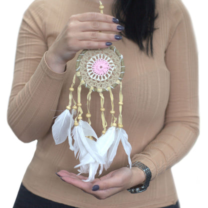 Blue Macramé Dreamcatcher 9cm Assorted Colors