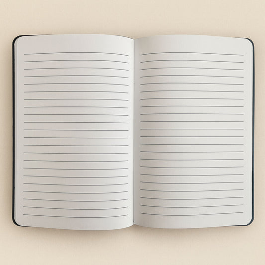 Carnet en velours noir - 80 pages - Profitez de la journée