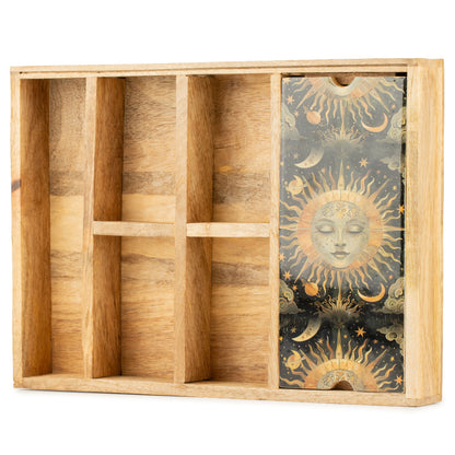 Bandeja de Tarot Diosa del Sol con soporte para cartas