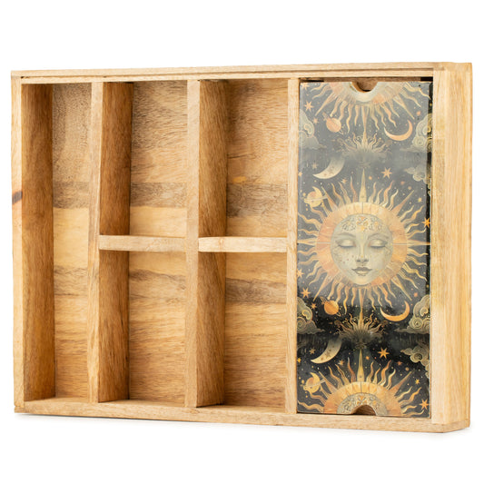 Bandeja de Tarot Diosa del Sol con soporte para cartas