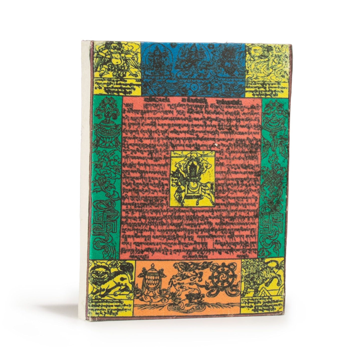 Carnet de drapeaux de prière traditionnels en lokta – Moyen (15x12 cm) – 45 feuilles – Naturel