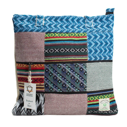 Sac fourre-tout Patchwork de Katmandou - Motif Dhaka (37x38 cm)
