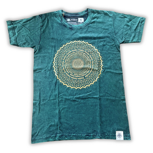 Nomad Sari Mittelgroßes T-Shirt – Mandala – Grün