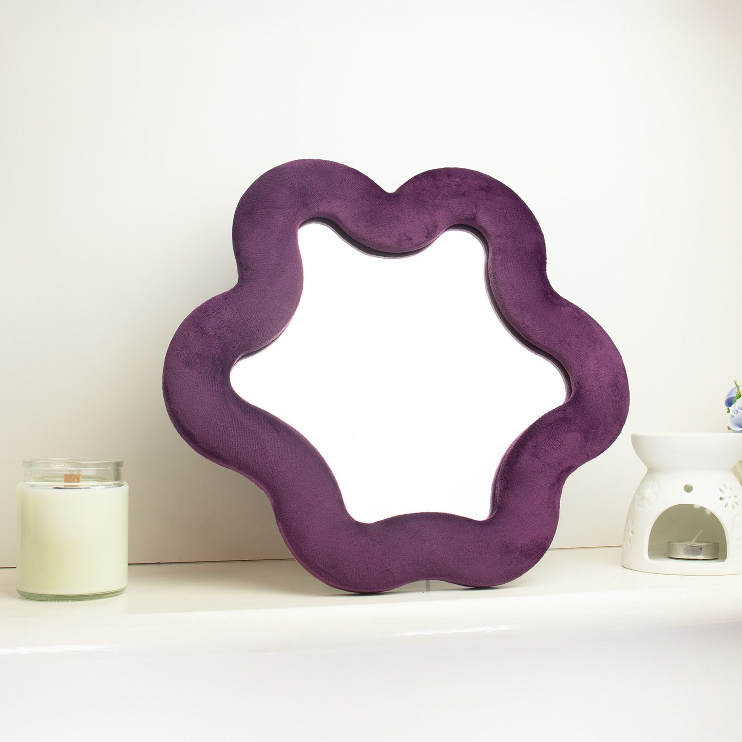 Weicher Wellenspiegel – Stern – Malve (33 x 31 x 2.3cm)