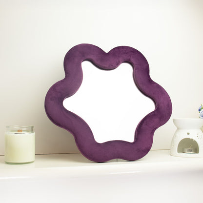 Weicher Wellenspiegel – Stern – Malve (33 x 31 x 2.3cm)