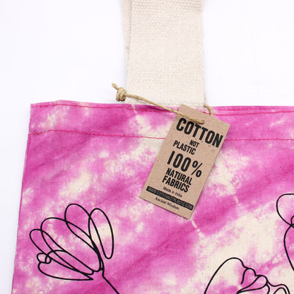Bolsas de Algodón "Tie Dye" (170g) - 38x42x12cm -  Namaste Hands - Yellow - Asa Natural