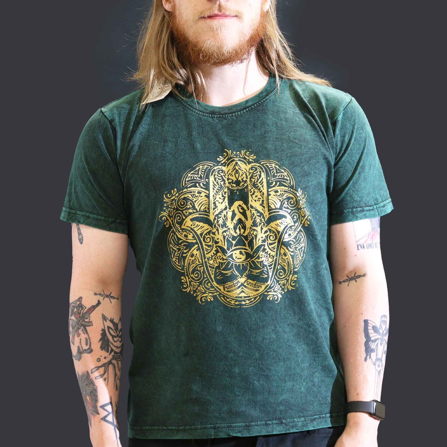 Camiseta Nomad Sari Grande - Hamsa - Verde