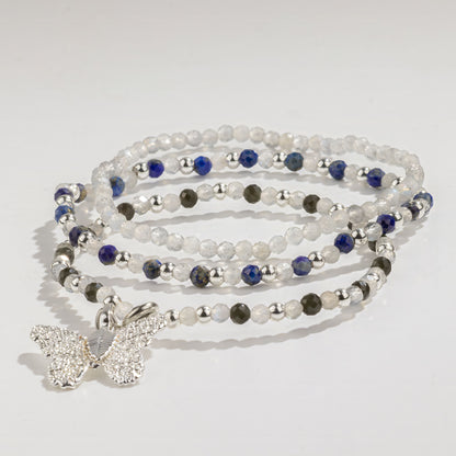 Nymph Spirit Conjunto de pulseras de gemas - Auroras boreales