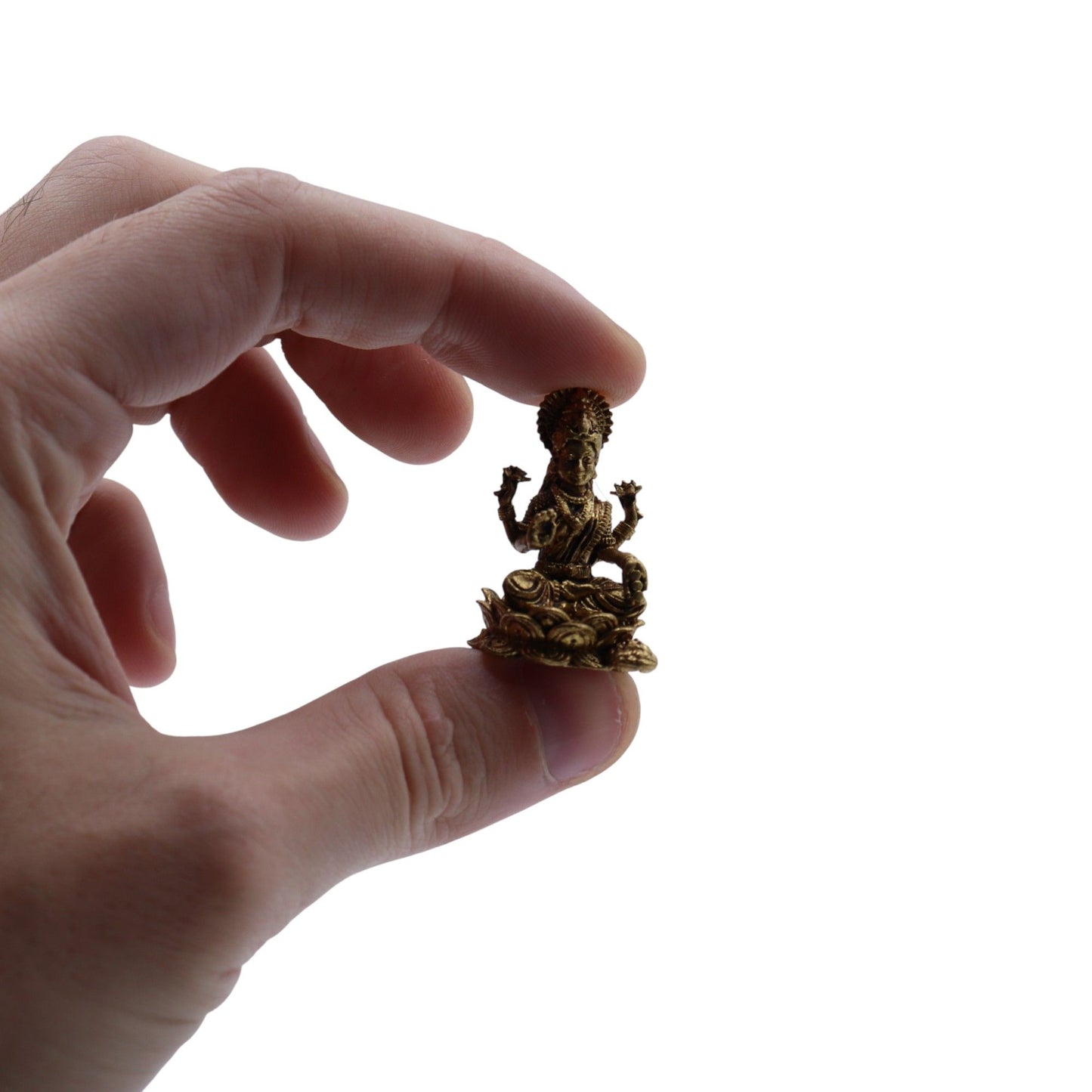 Miniaturgötter aus Messing - Laxmi (11 g) - 30 mm