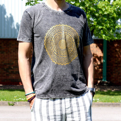 T-shirt Nomad Sari Medium - Mandala - Gris foncé