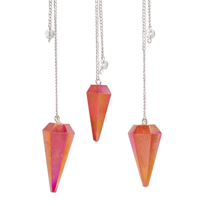 Pendule à six faces - Aurora Crystal Peach - 4 cm