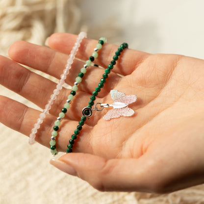 Conjunto de pulseras de gemas del Espíritu de Ninfa - Espíritu del Bosque