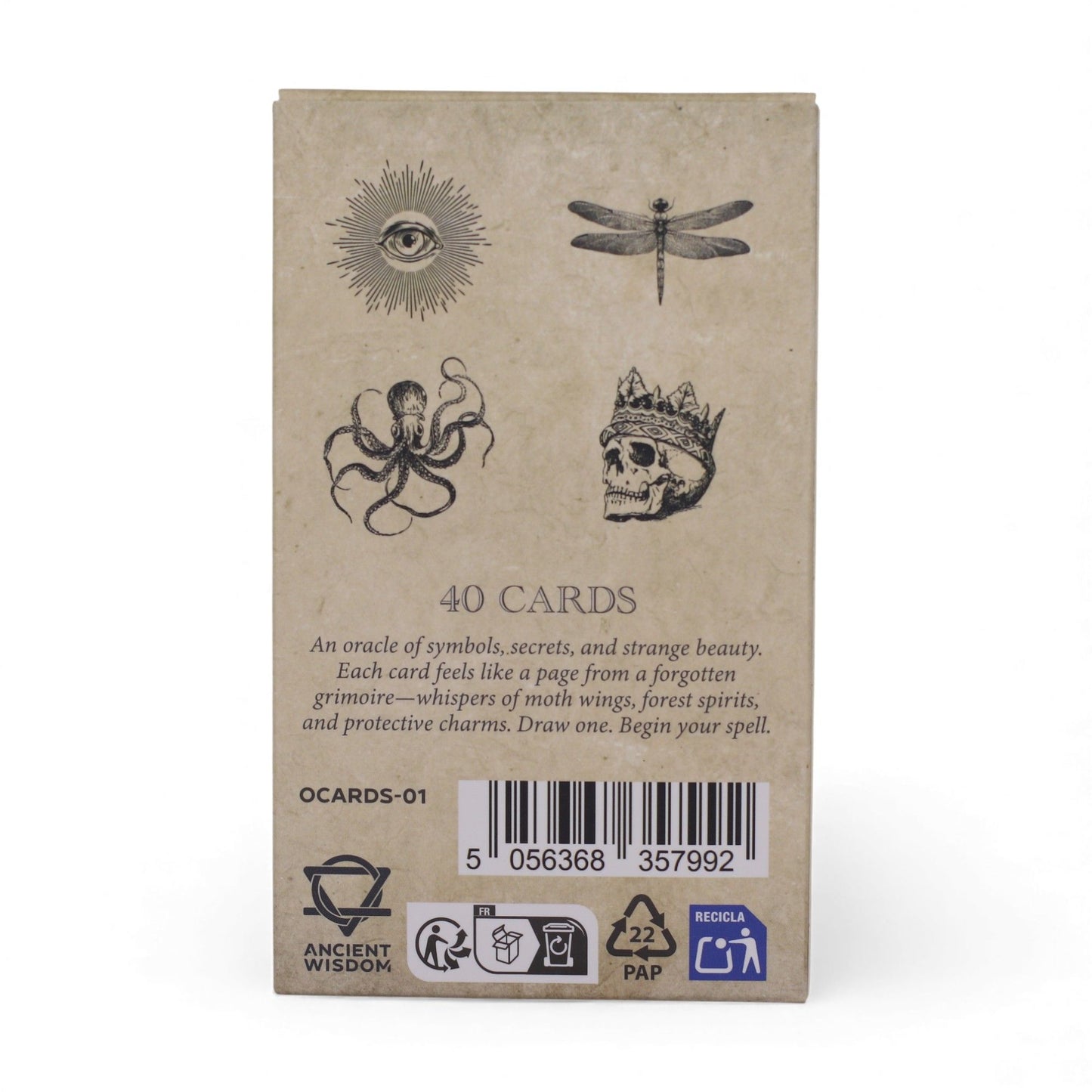 Las cartas oráculo del libro de hechizos - mazo de brujería