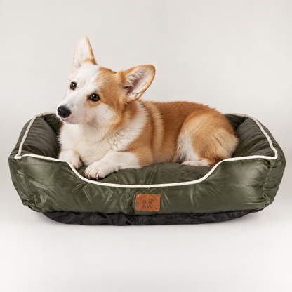 Cama PAW – Pequeña, verde caqui – 60 × 50 × 15 cm