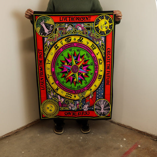 Arte de pared de algodón (70x110cm) - Círculo de la Vida