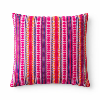 Funda de cojín clásica - Rayas neón - 45x45 cm