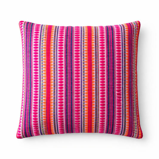 Funda de cojín clásica - Rayas neón - 45x45 cm