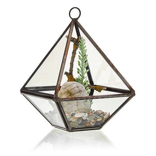 Terrario Vidrio Pequeño Diamante