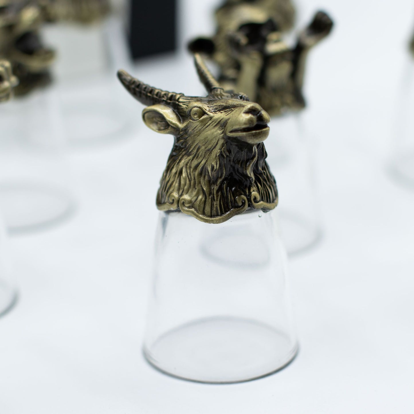 Vasos de chupito Bottom Up (25ml) - Bosque y Criaturas Místicas - Bronce Antiguo
