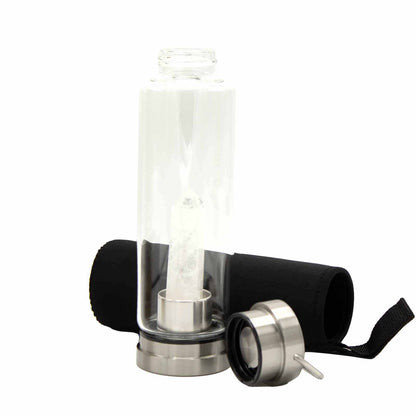 Minéral en bouteille - Quartz clair purifiant - Obélisque