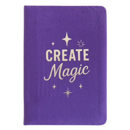 Carnet en velours violet - 80 pages - Créez la magie