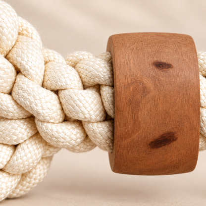 Juguetes PAW para mascotas – Mordedor de madera de café Power Knot Bone