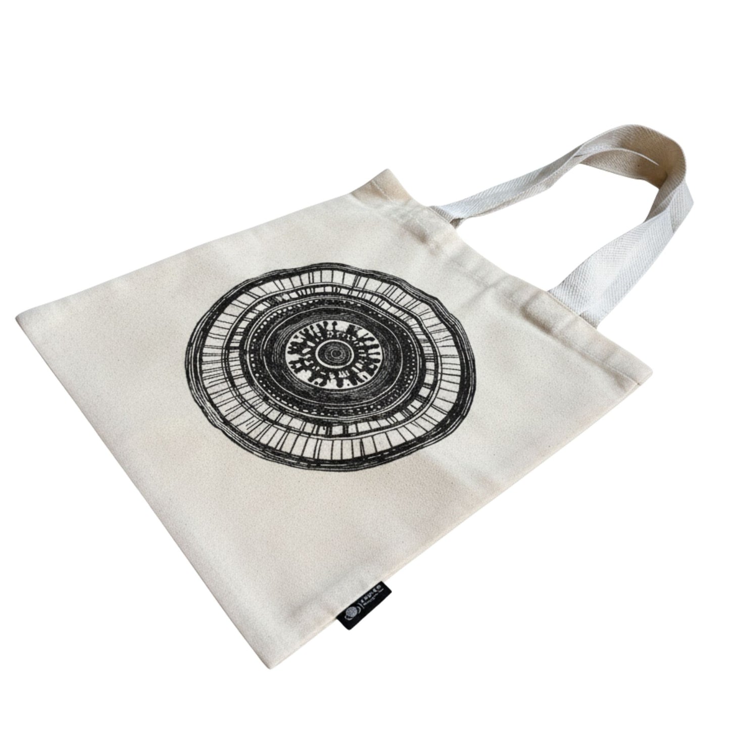 Nomad Sari Icónico Básico Bolso Tote - Mandala Urbana - Natural 4oz