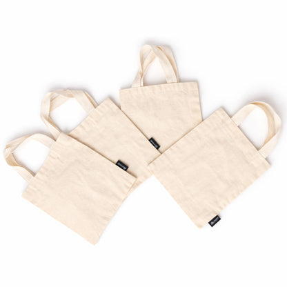 Nomad Sari Icónica Bolsa Tote de Regalo Mini - Sin impresión- (25x18cm) - Natural 4oz (lote de 5)