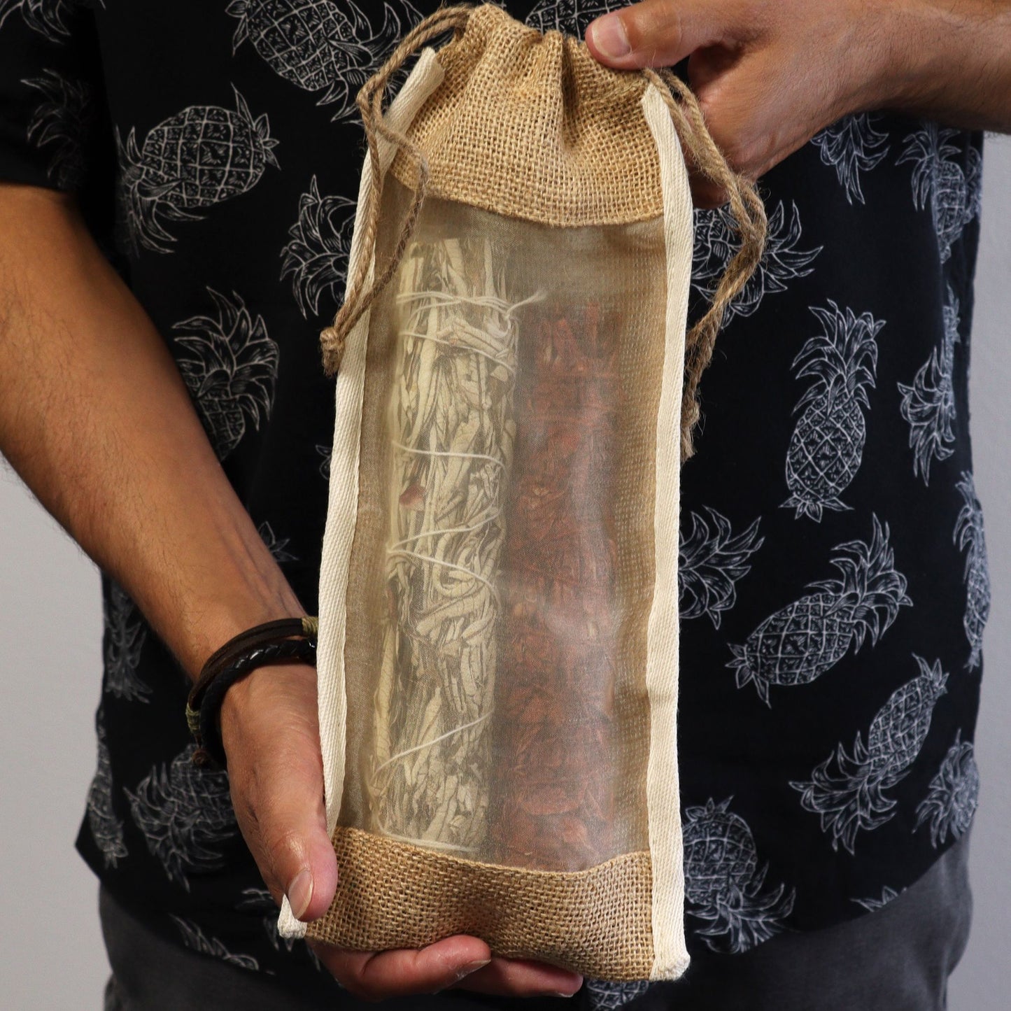 Bolsa Larga Yute Lavada 35x15cm
