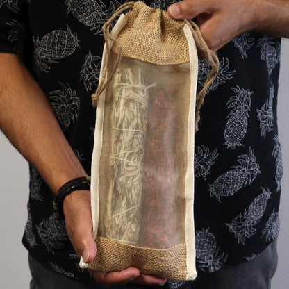 Bolsa Larga Yute Lavada 35x15cm