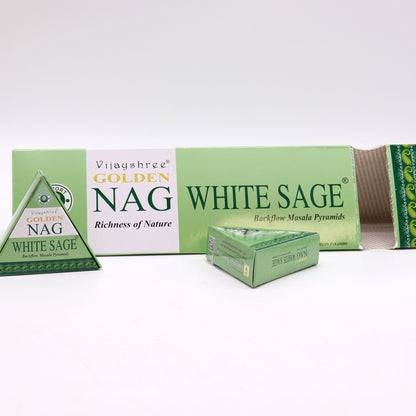 Cônes d'encens Jumbo Gold Nag - Sauge blanche à reflux 42 g